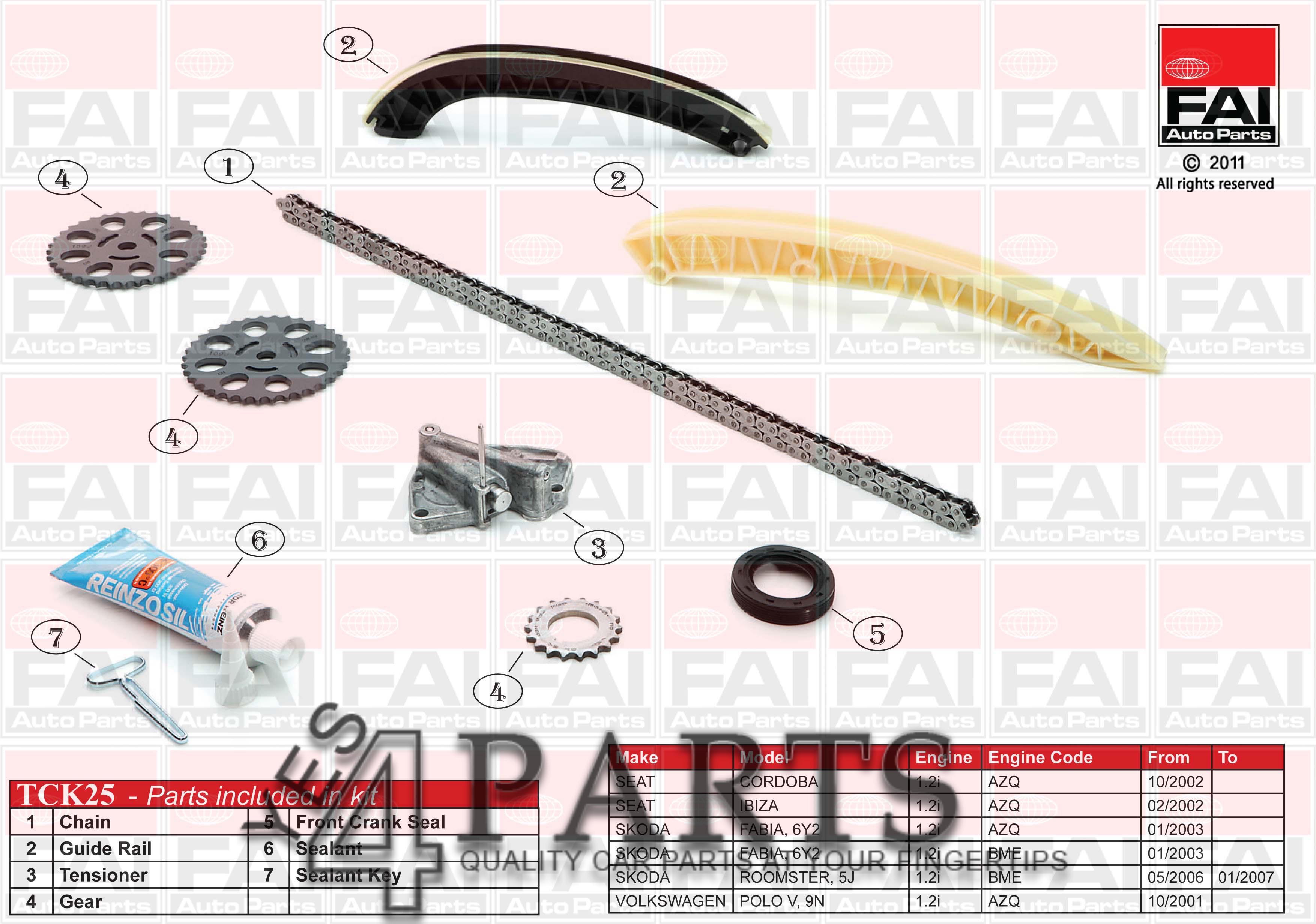 SKODA FABIA Praktik 1.2 Timing Chain Kit eBay