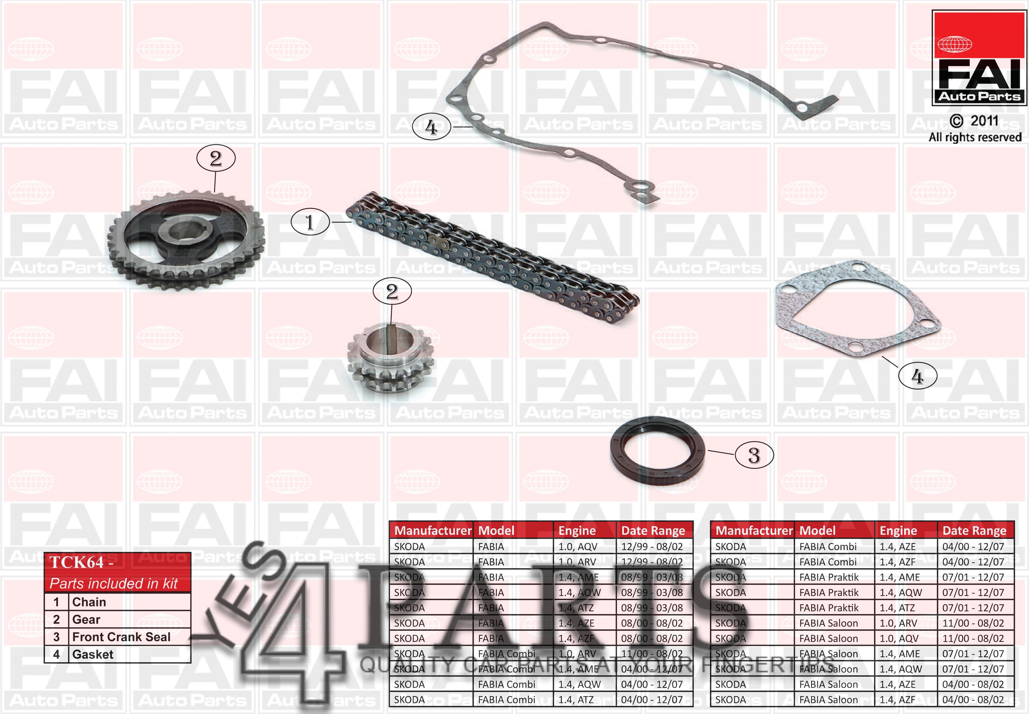 SKODA FABIA (6Y2) 1.4 Timing Chain Kit eBay